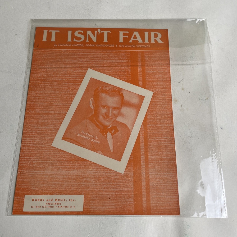 1933‎ It Isn't Fair Sheet Music Himber Warshauer Sprigato Vintage Piano